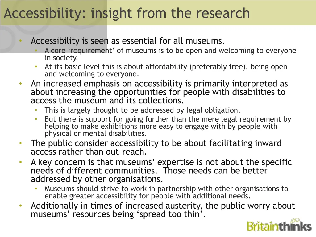 accessibility insight from the research