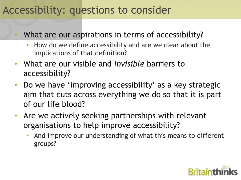 accessibility questions to consider