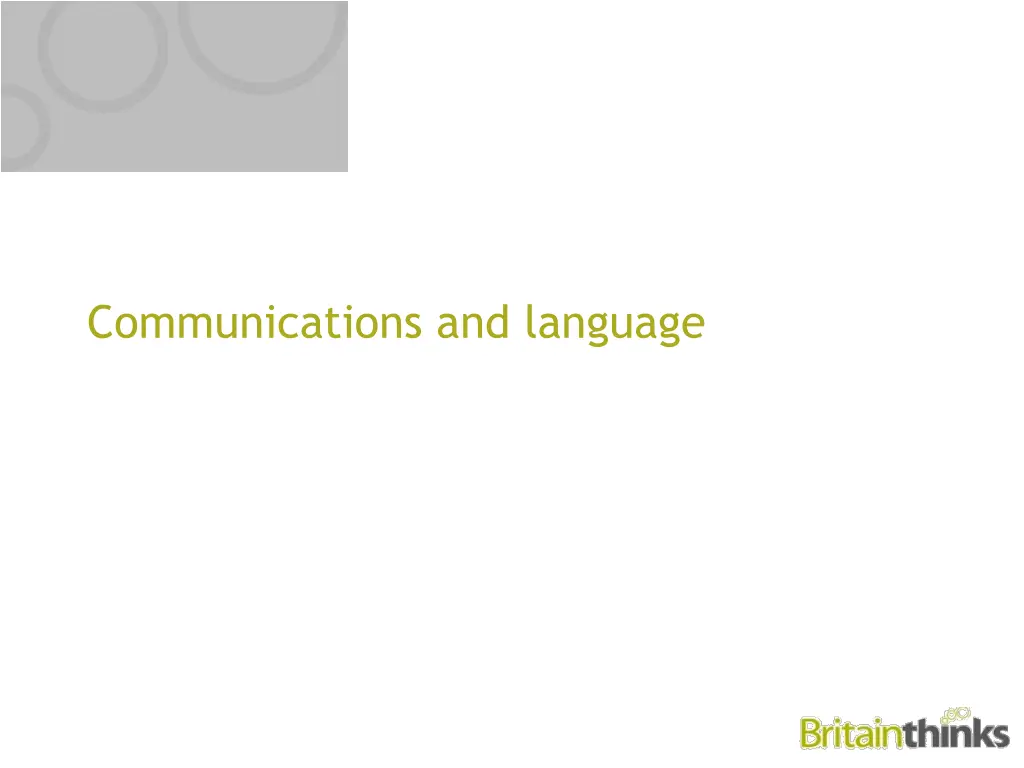 communications and language