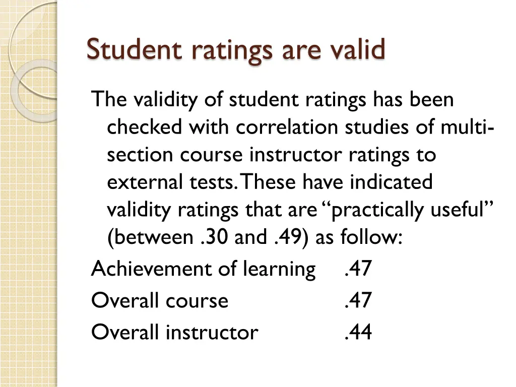 student ratings are valid