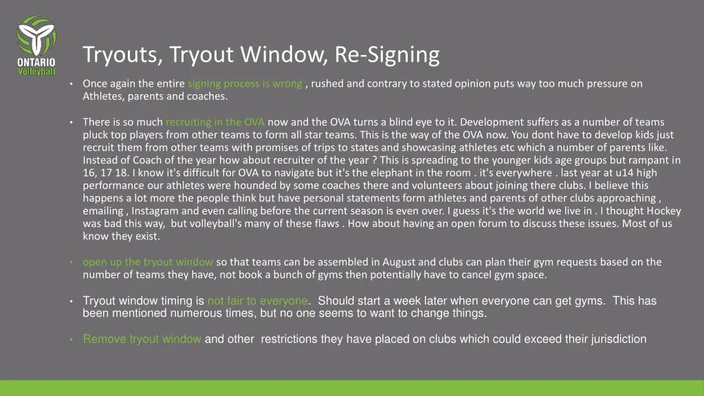 tryouts tryout window re signing athletes parents