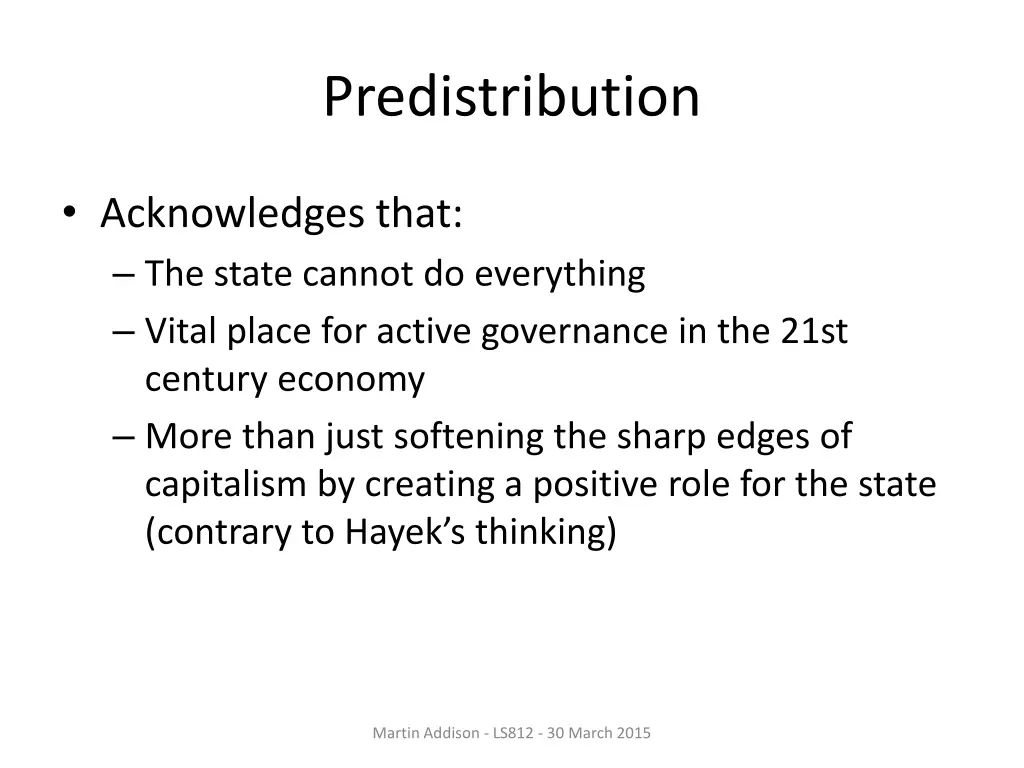 predistribution 1