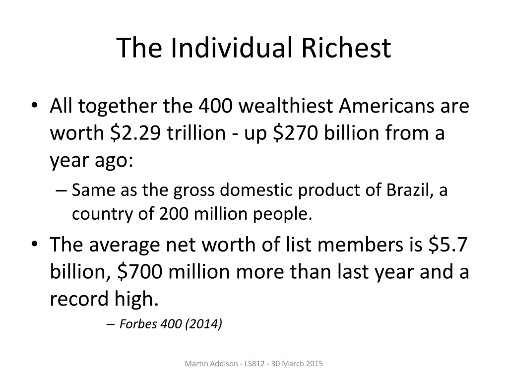 the individual richest