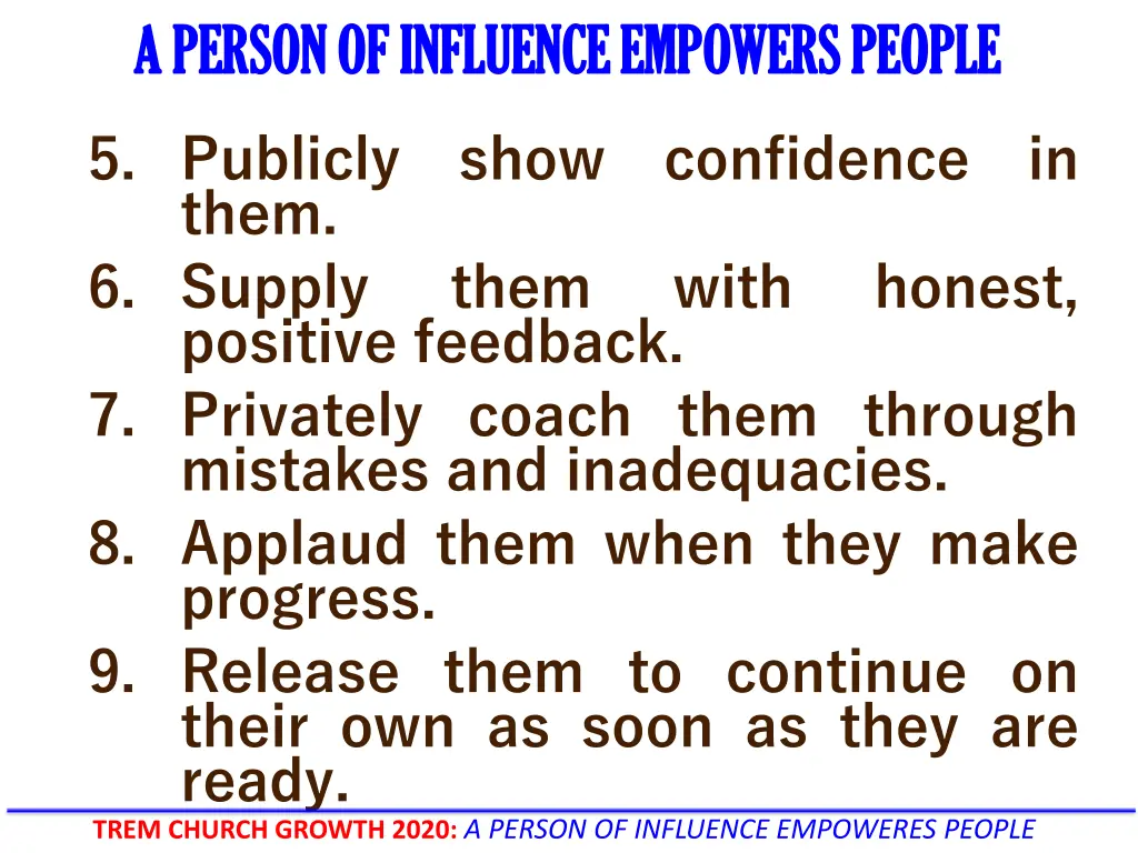 a person of influence empowers people a person 4