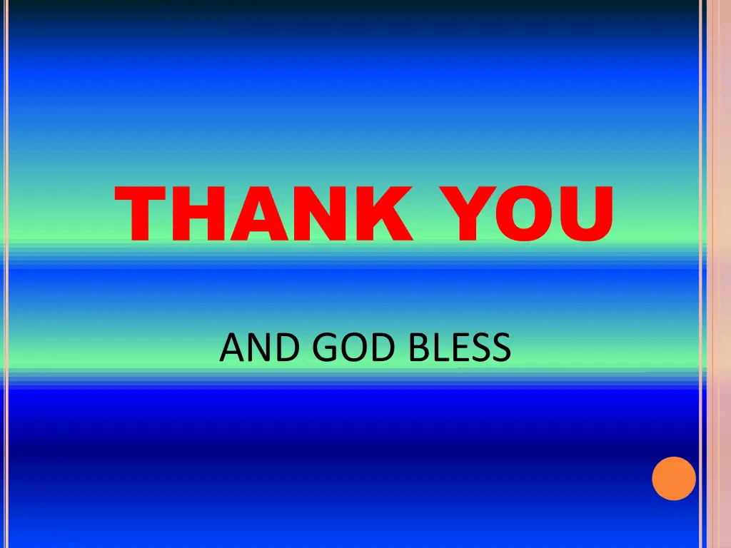 thank you and god bless