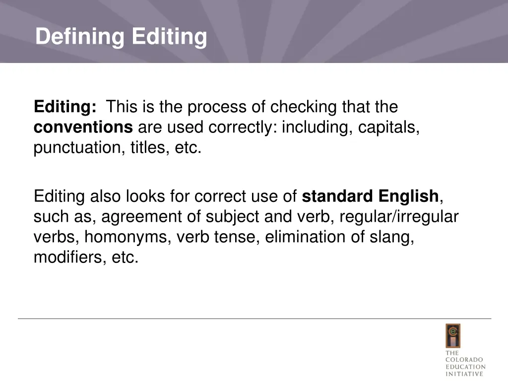 defining editing