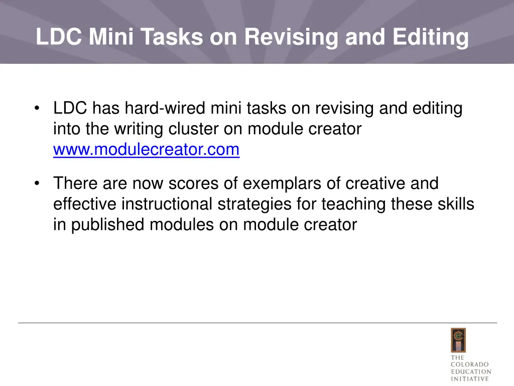 ldc mini tasks on revising and editing