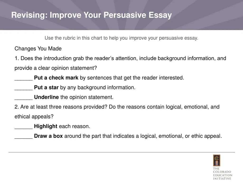 revising improve your persuasive essay