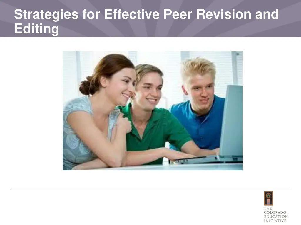 strategies for effective peer revision and editing