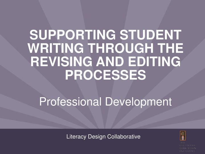 supporting student writing through the revising