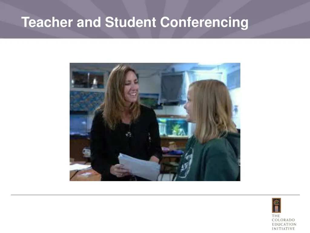 teacher and student conferencing