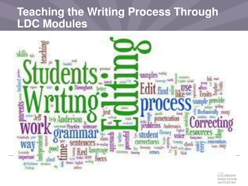 teaching the writing process through ldc modules