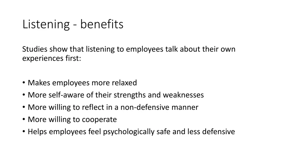 listening benefits