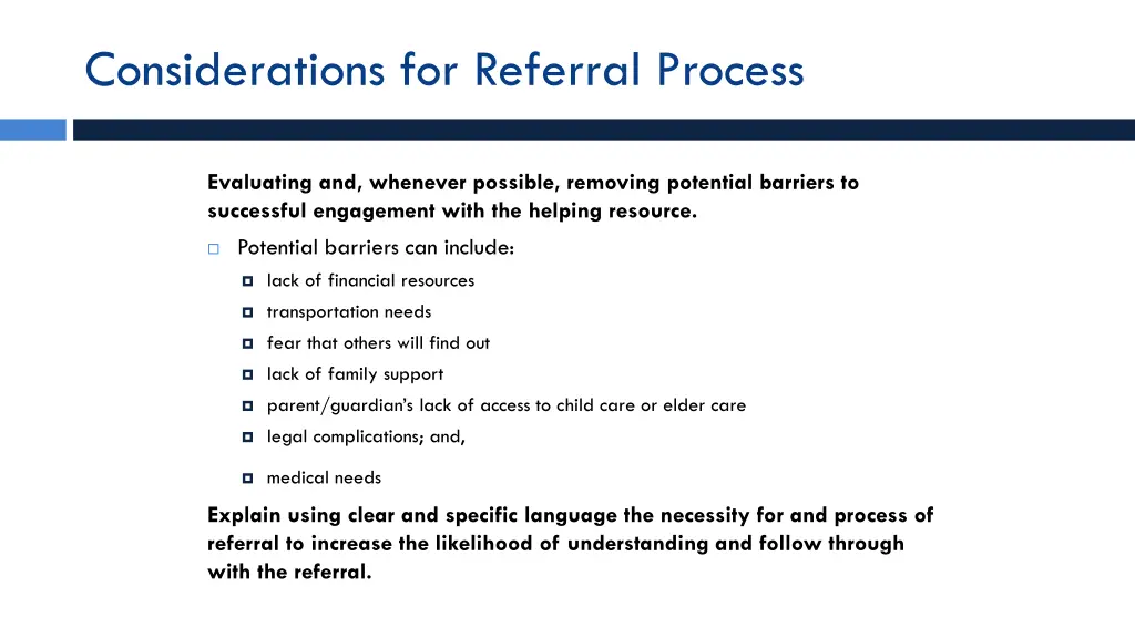 considerations for referral process 1