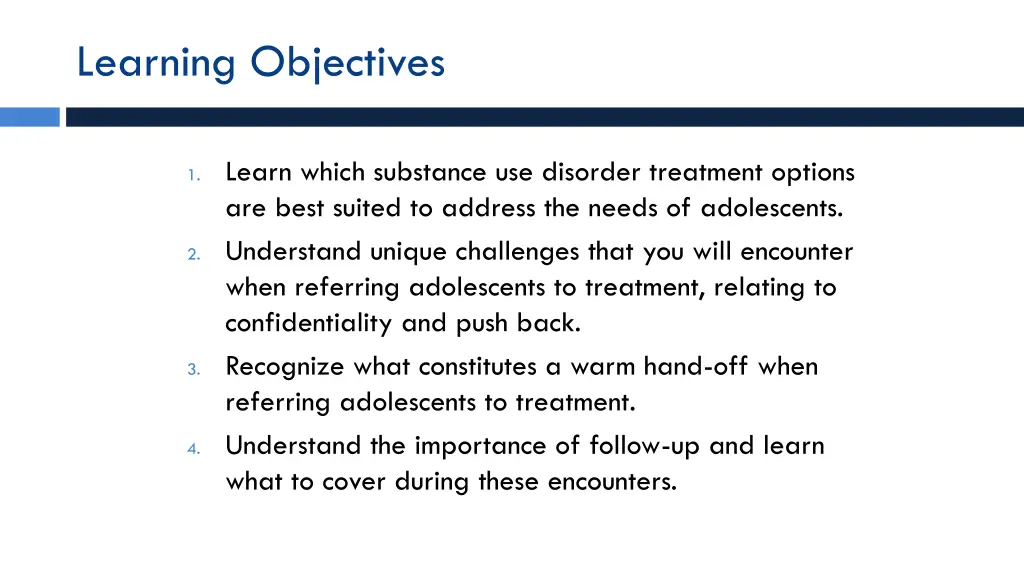 learning objectives