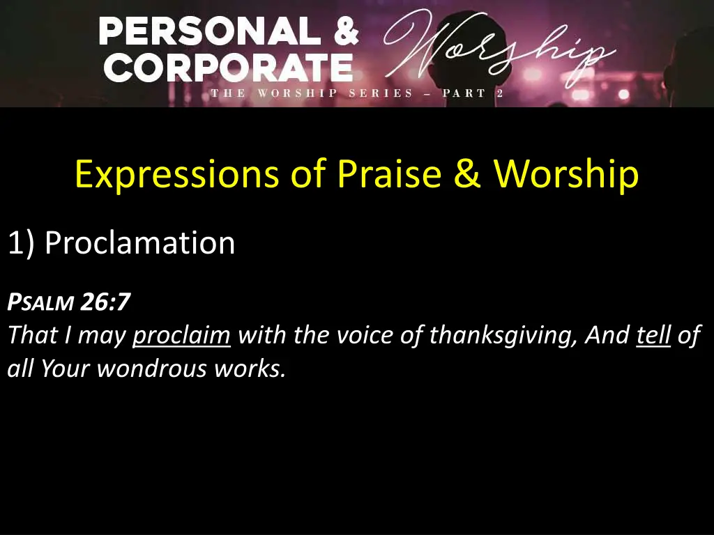 expressions of praise worship