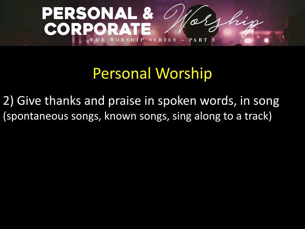 personal worship 1