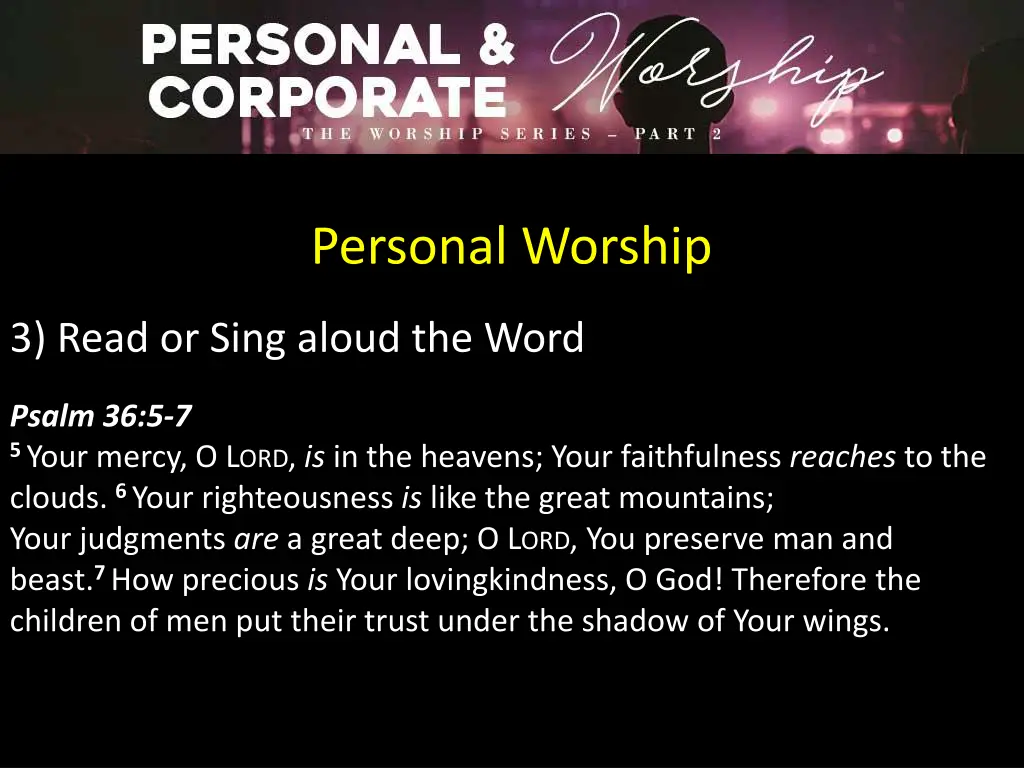 personal worship 2