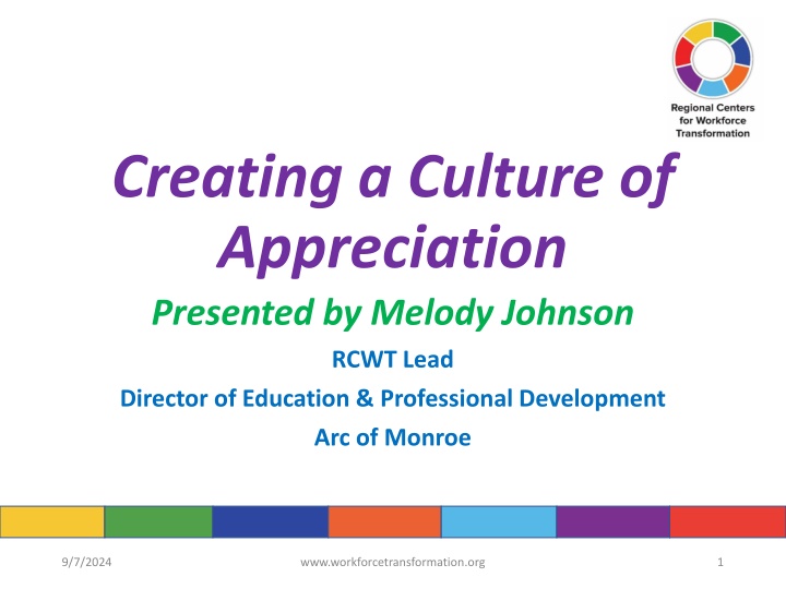 creating a culture of appreciation presented