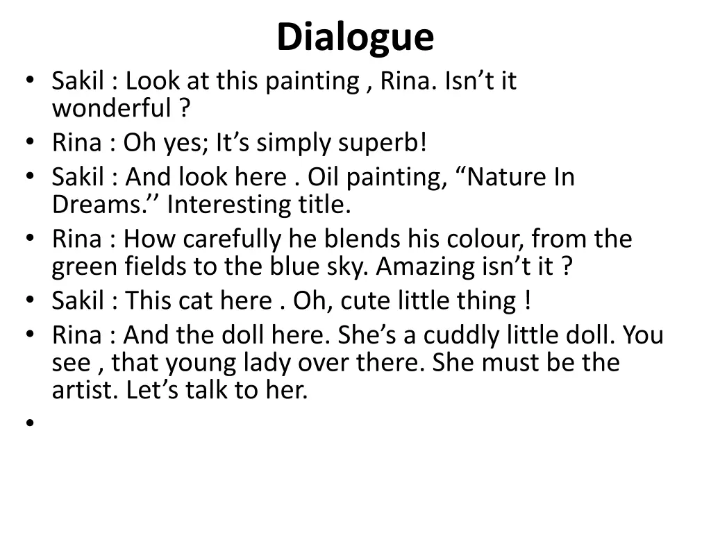 dialogue