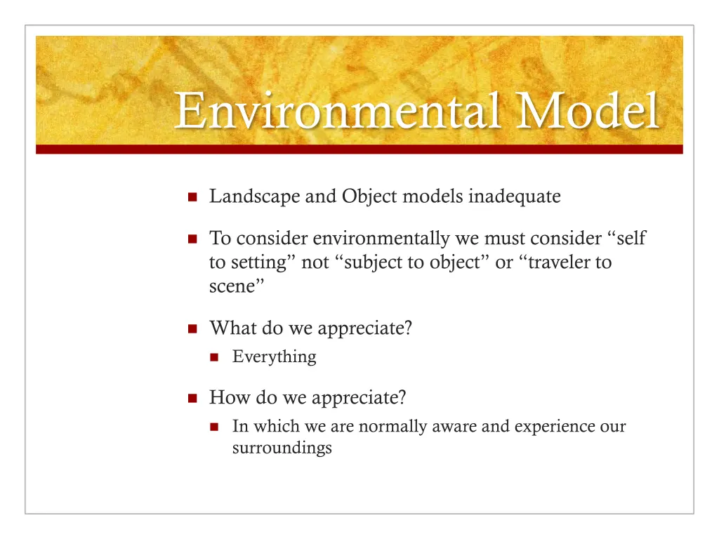 environmental model