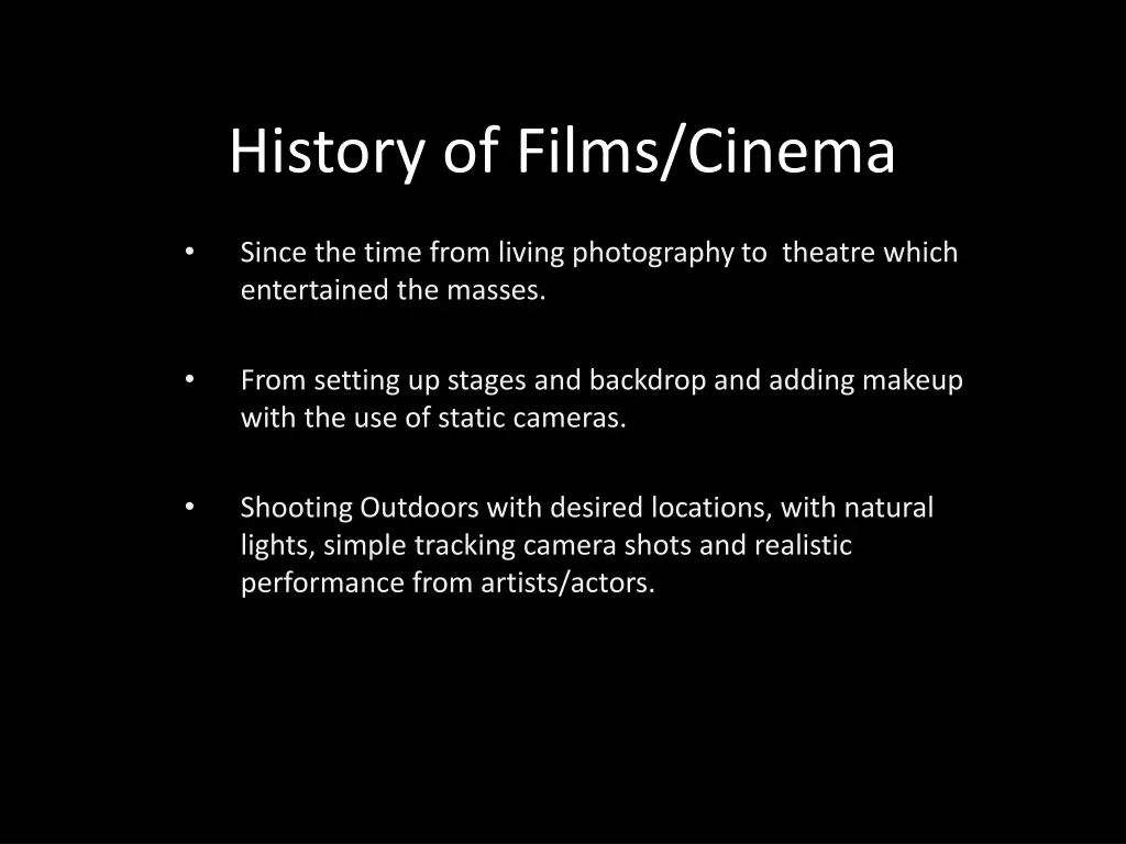 history of films cinema