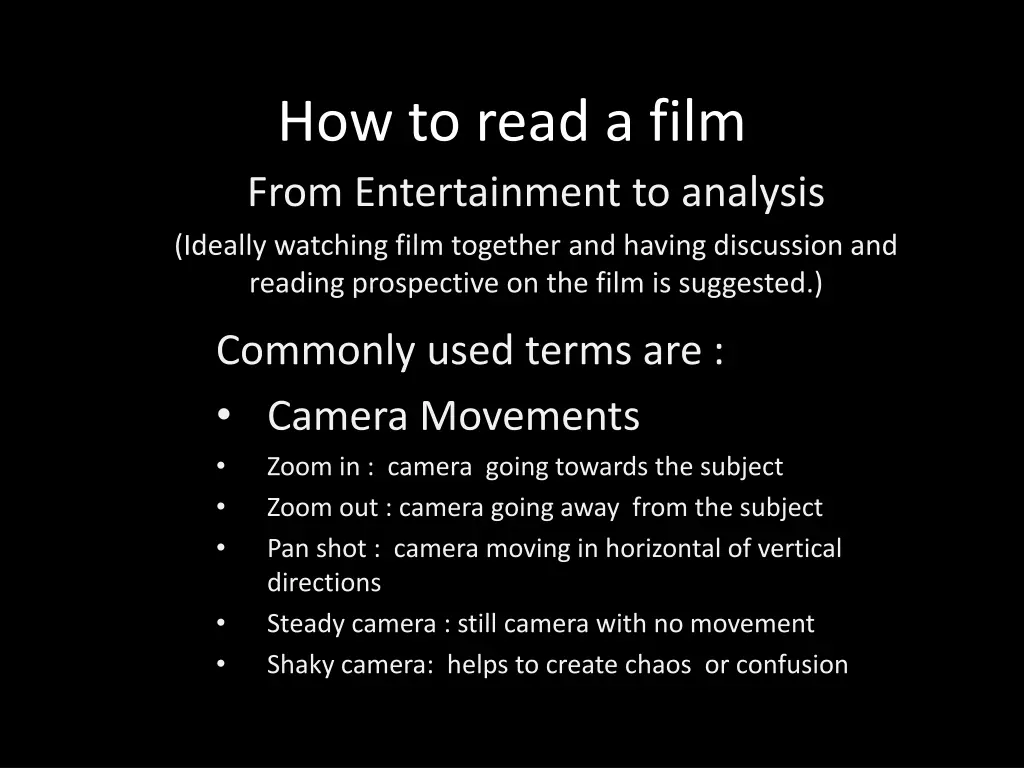 how to read a film from entertainment to analysis 1