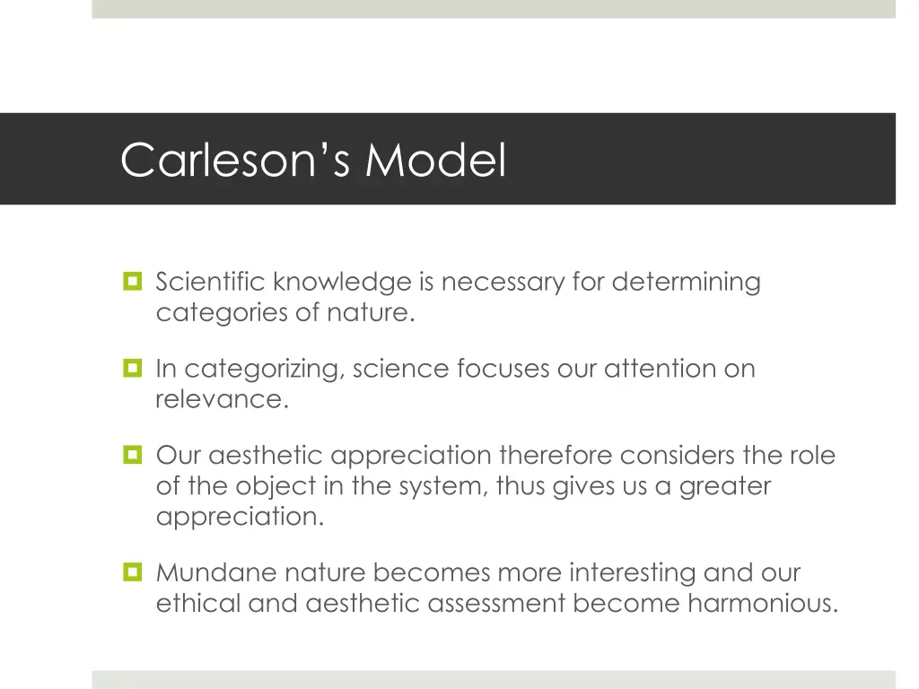 carleson s model