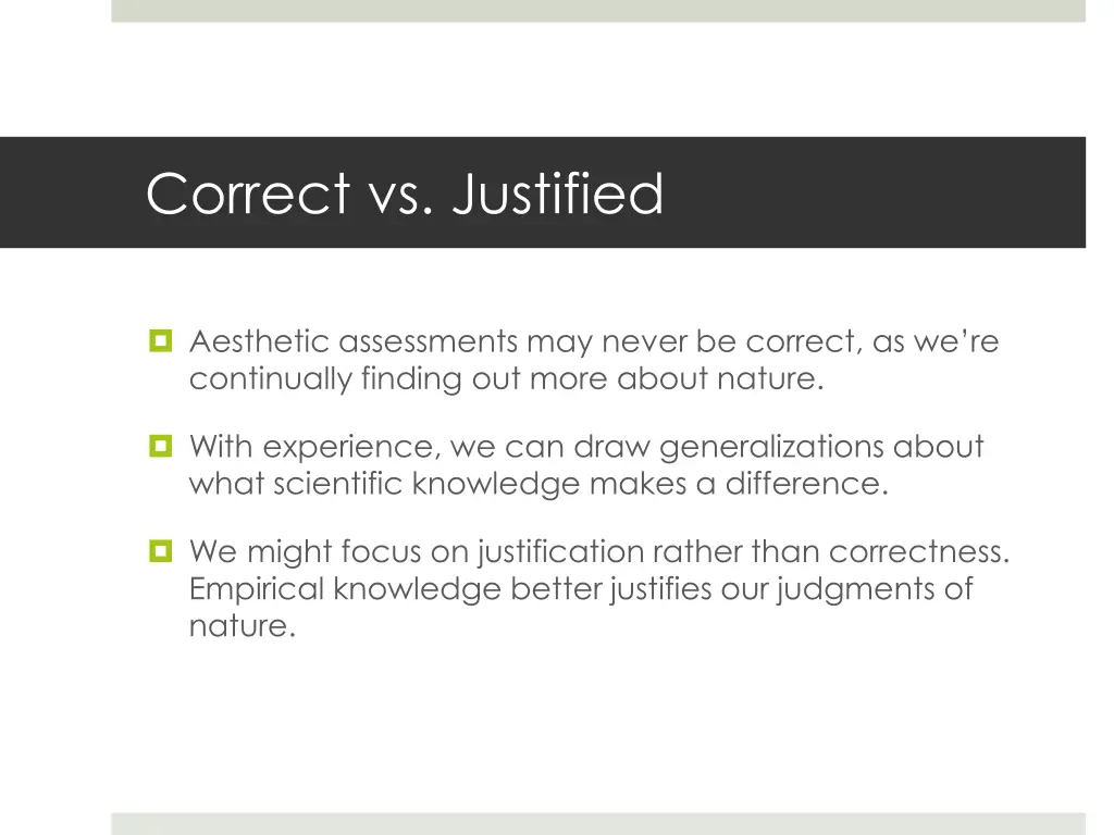 correct vs justified