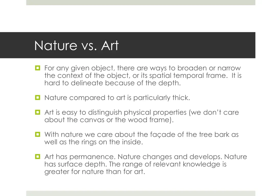 nature vs art