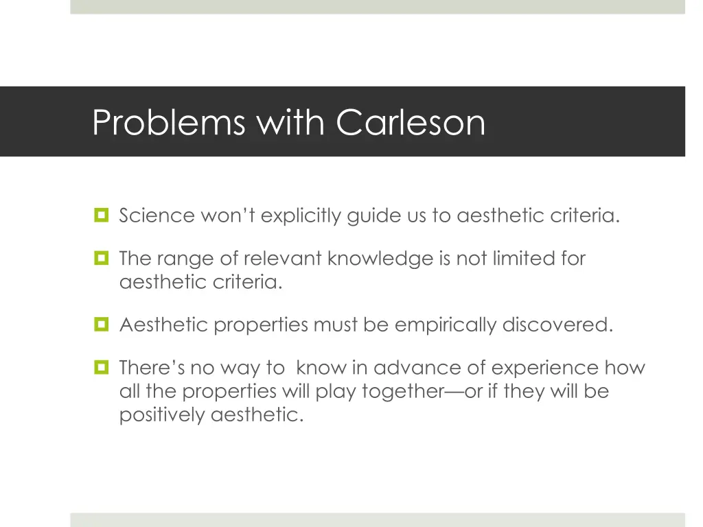 problems with carleson