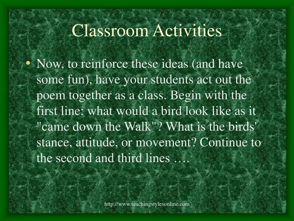 classroom activities