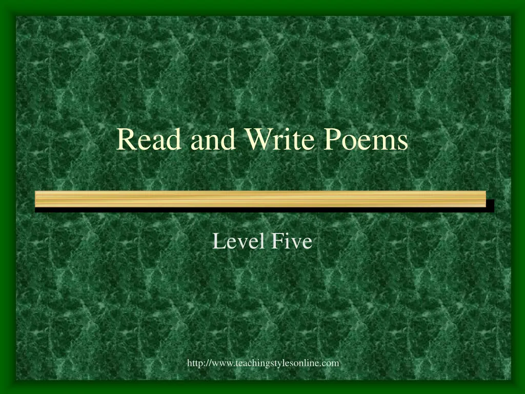 read and write poems 1