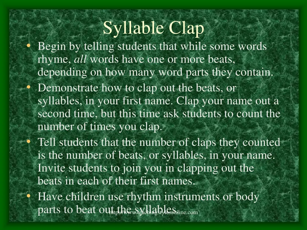 syllable clap