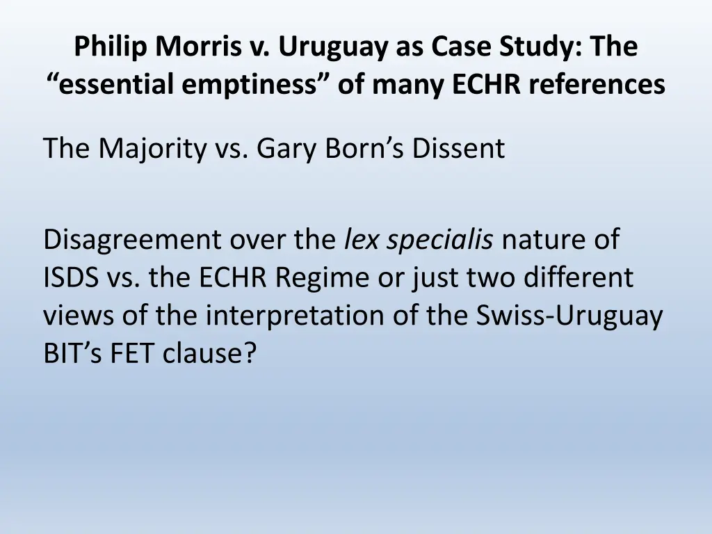 philip morris v uruguay as case study