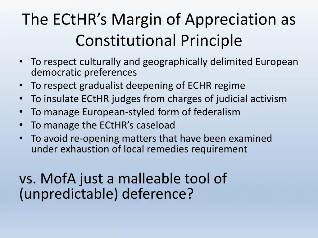 the ecthr s margin of appreciation