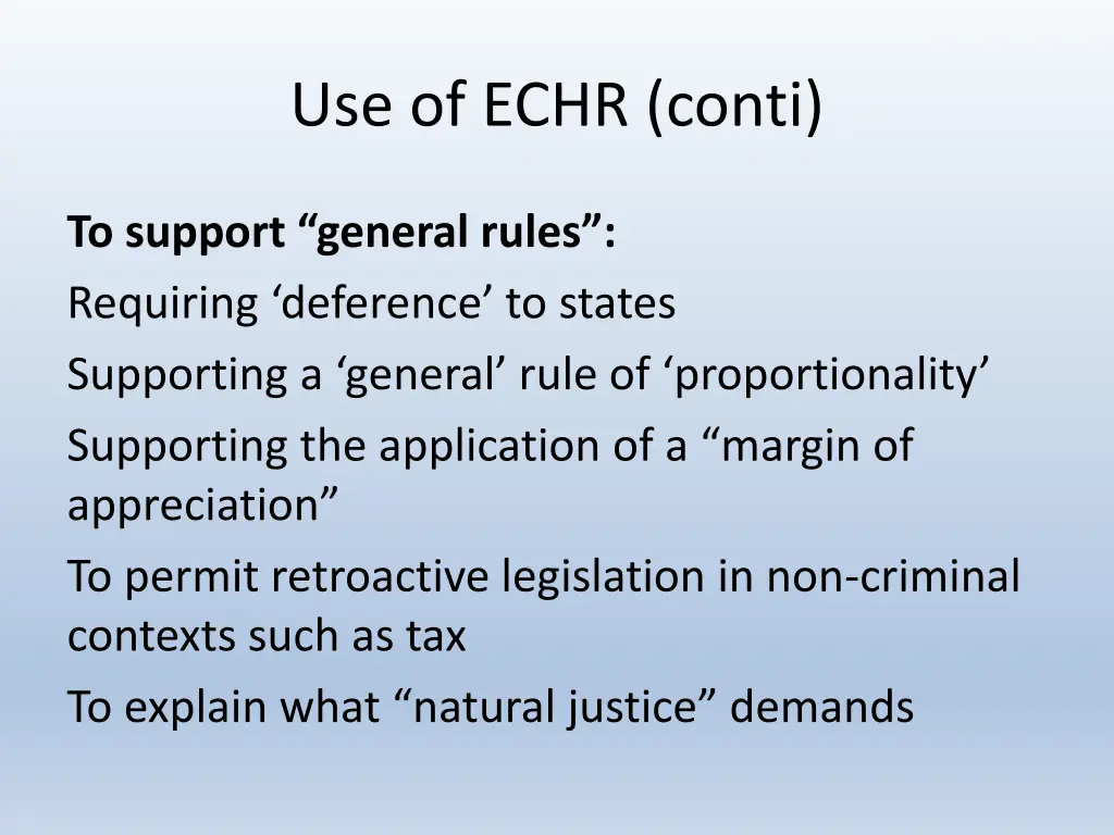 use of echr conti 1