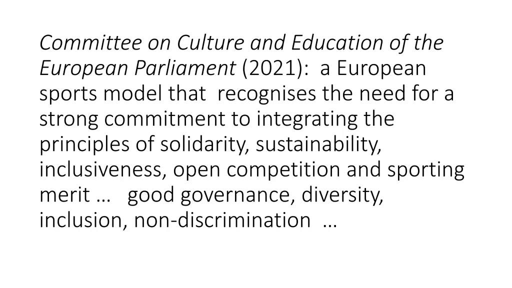 committee on culture and education