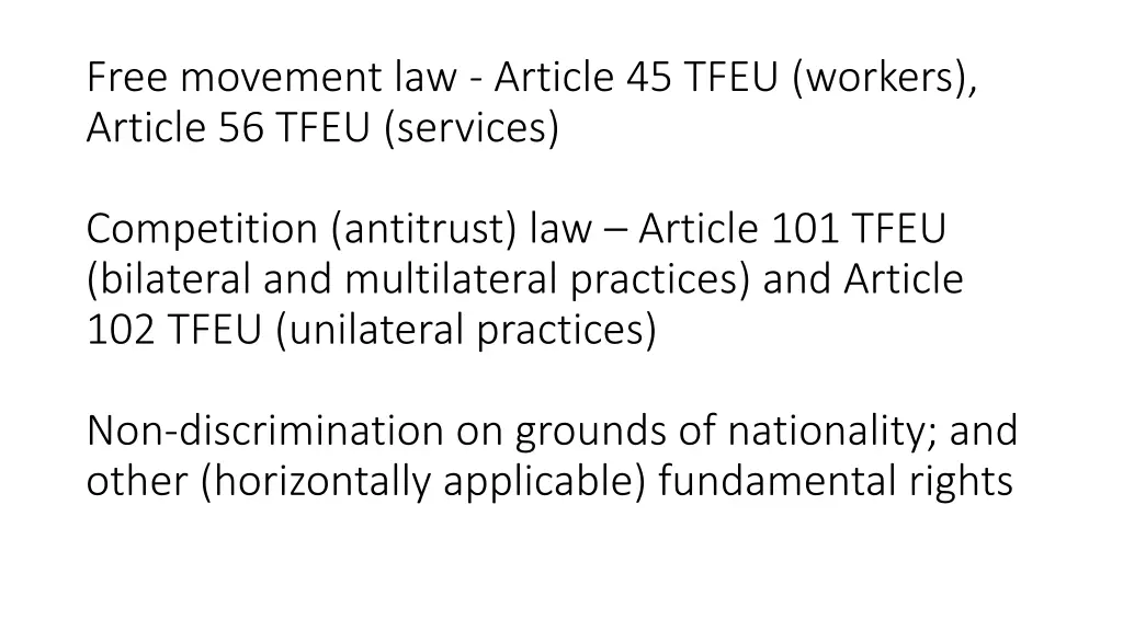 free movement law article 45 tfeu workers article