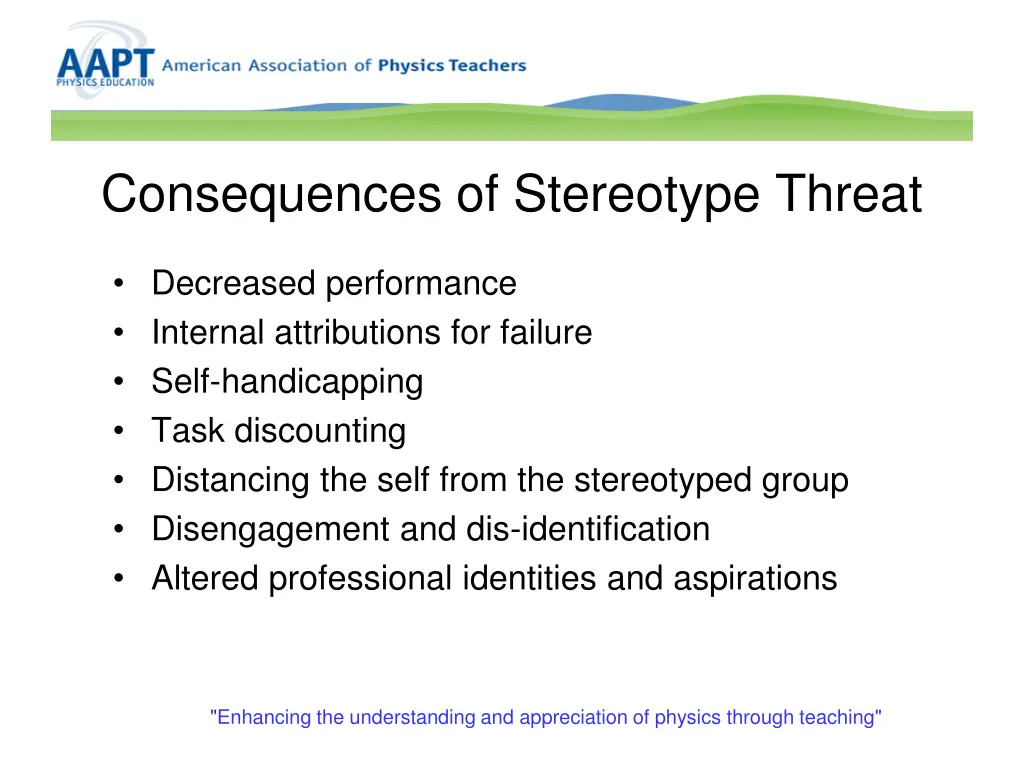 consequences of stereotype threat