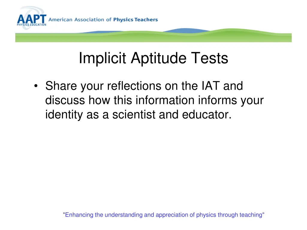 implicit aptitude tests