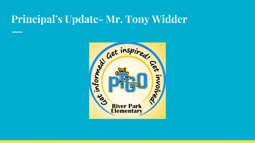 principal s update mr tony widder