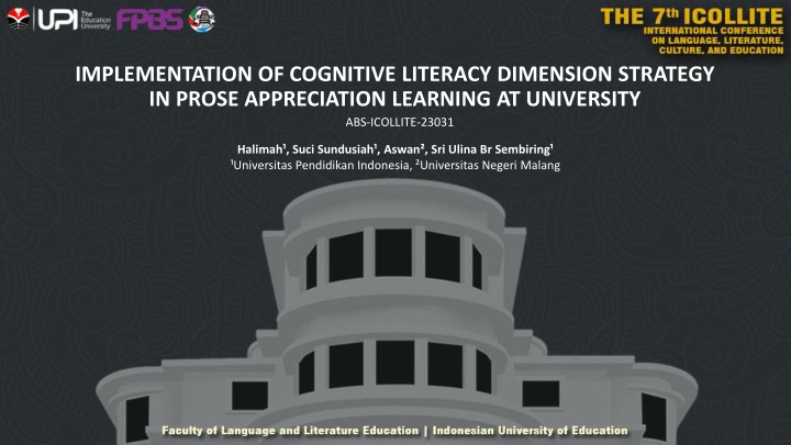 implementation of cognitive literacy dimension