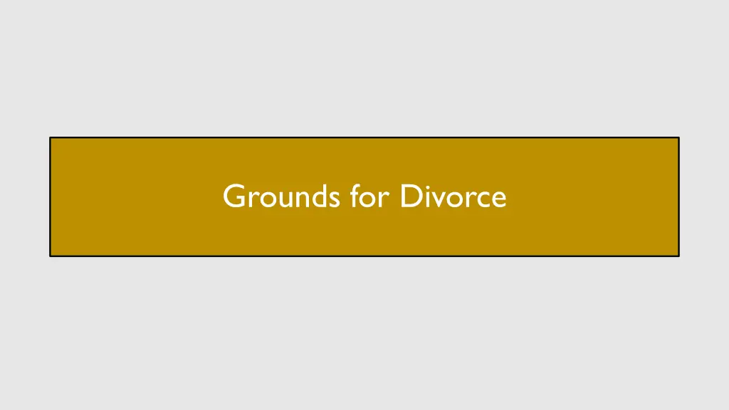 grounds for divorce