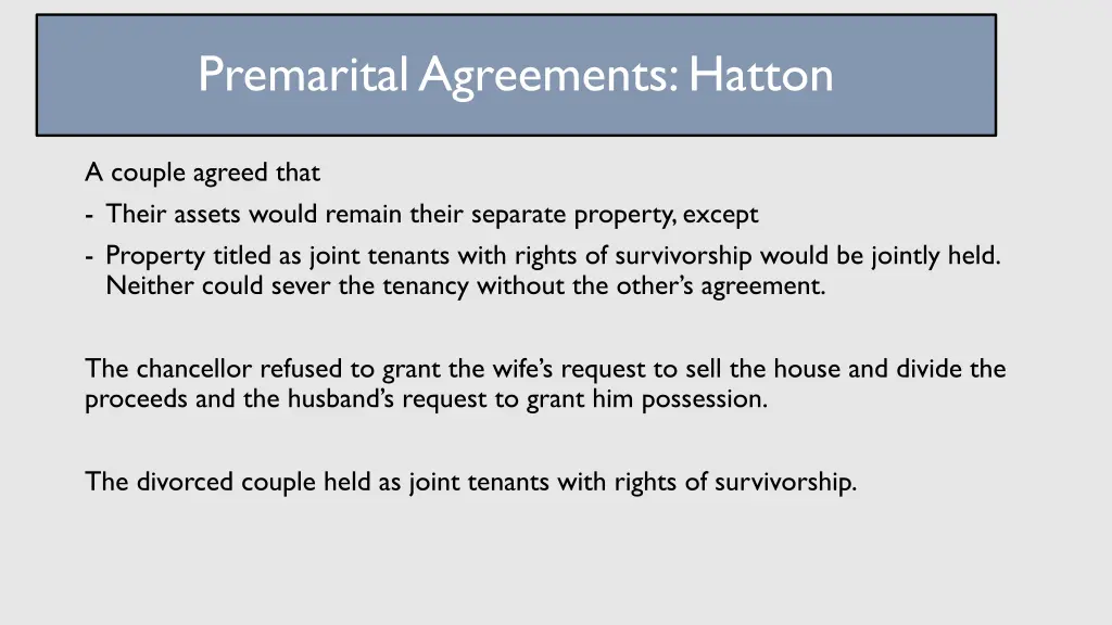 premarital agreements hatton