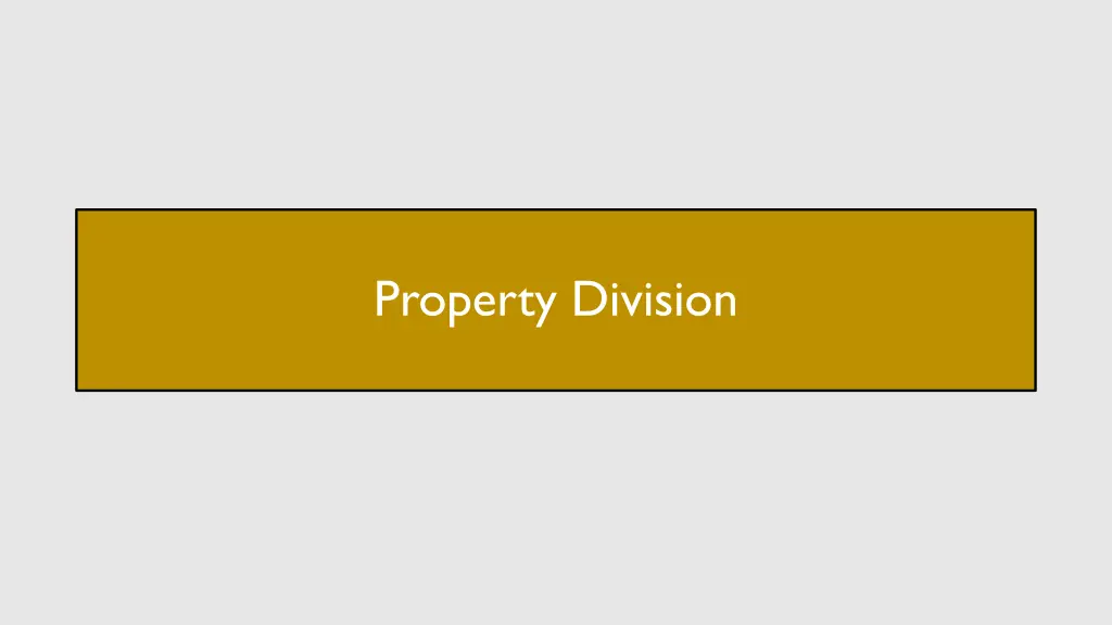 property division