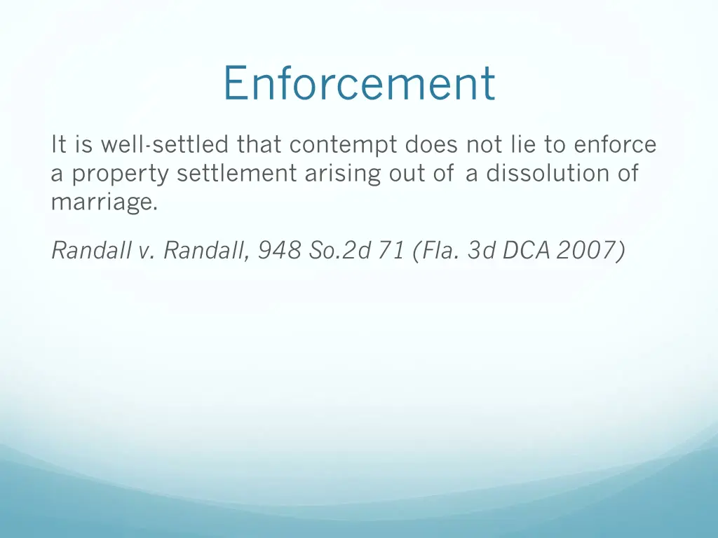 enforcement