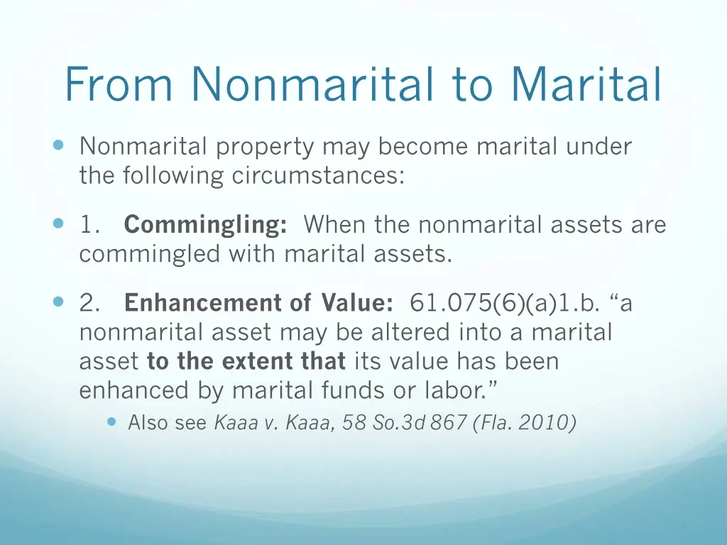 from nonmarital to marital