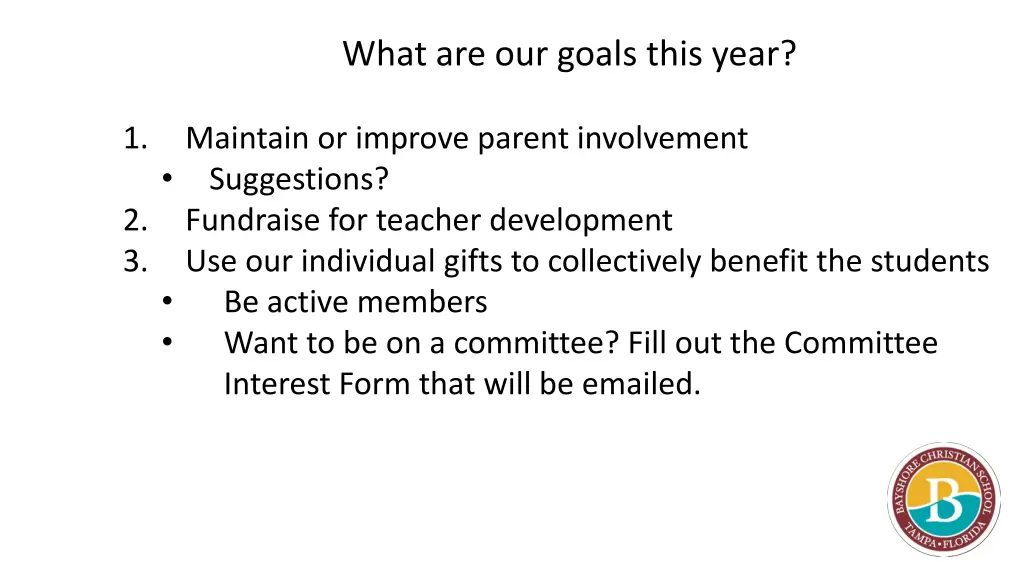 what are our goals this year