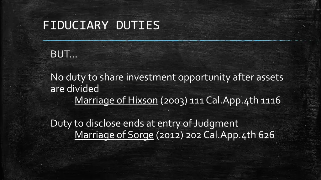 fiduciary duties 1